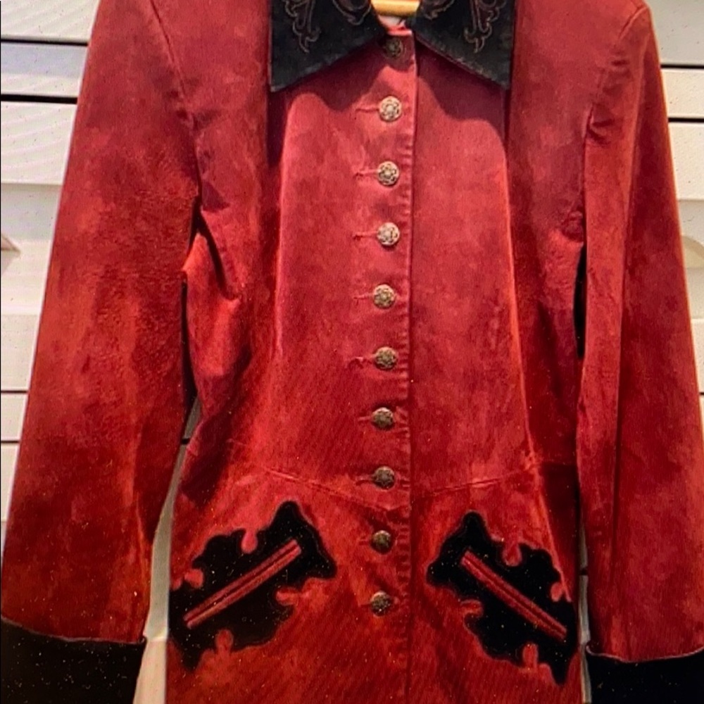 Scully Swede Rust Leather Western Jacket